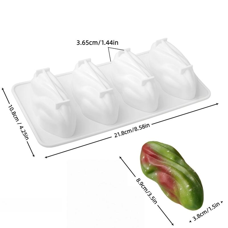 Stampo in Silicone a Forma di Arachidi Caffè Ceans per Torta Mousse Resistente alle Alte Temperature Facile da Sformare per Cottura Fai da Te Dessert