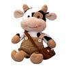 Peluche Mucca del Latte Kawaii Morbido Peluche di Bovino con Maglione Animale Carino Cuscino Decorazione per la Stanza Regalo di Compleanno per Bambini Ragazze