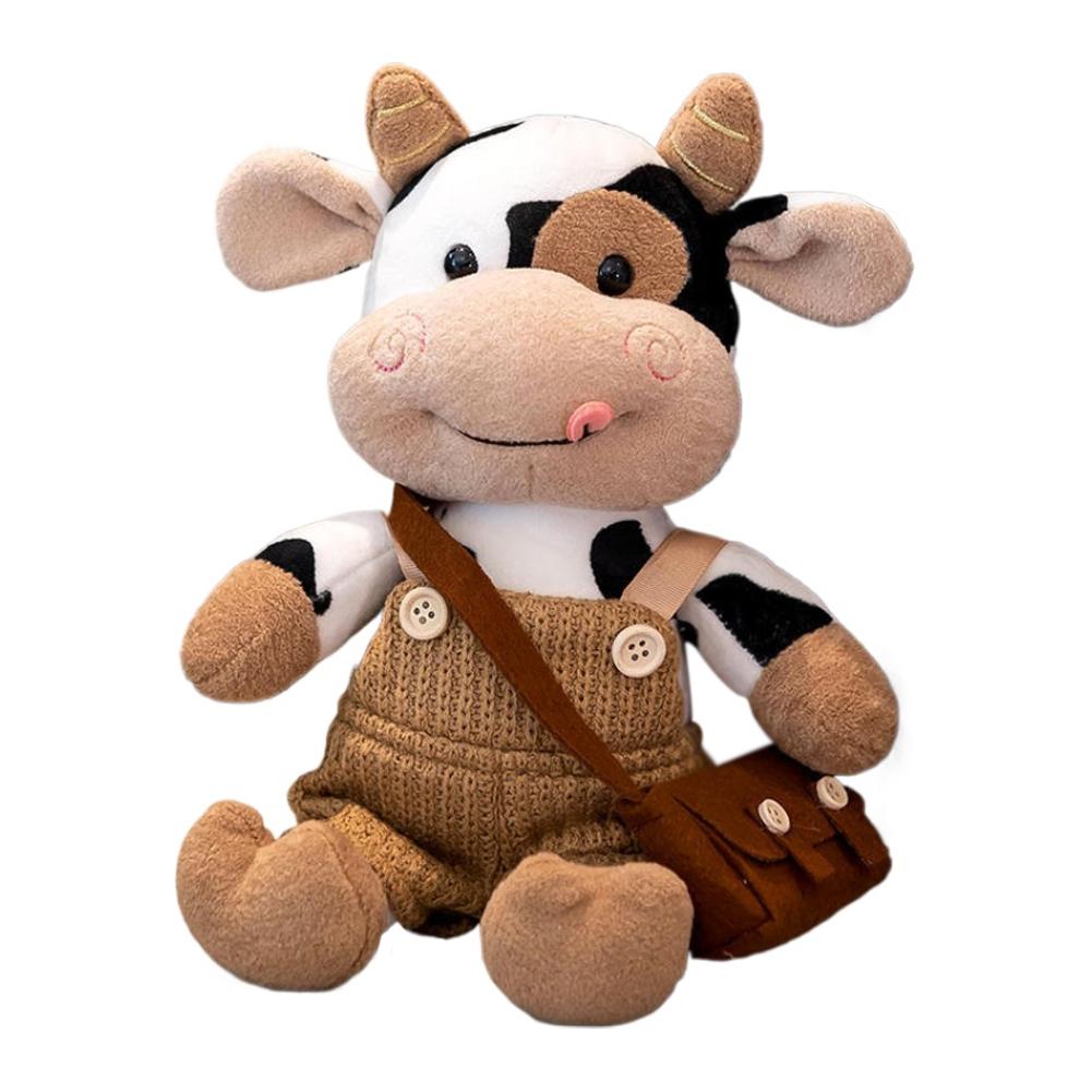 Kawaii Melkkoe Pluche Speelgoed Zacht Gevuld Koe Poppetje Met Trui Schattig Dier Kussen Kamer Decoratie Verjaardagscadeau Voor Kinderen Meisjes