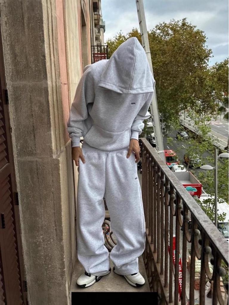 Cross-Border SPM Unisex Casual Embroidered Warm Hoodie & Sweatpants Set with Plus Velvet for Fall/Winter.