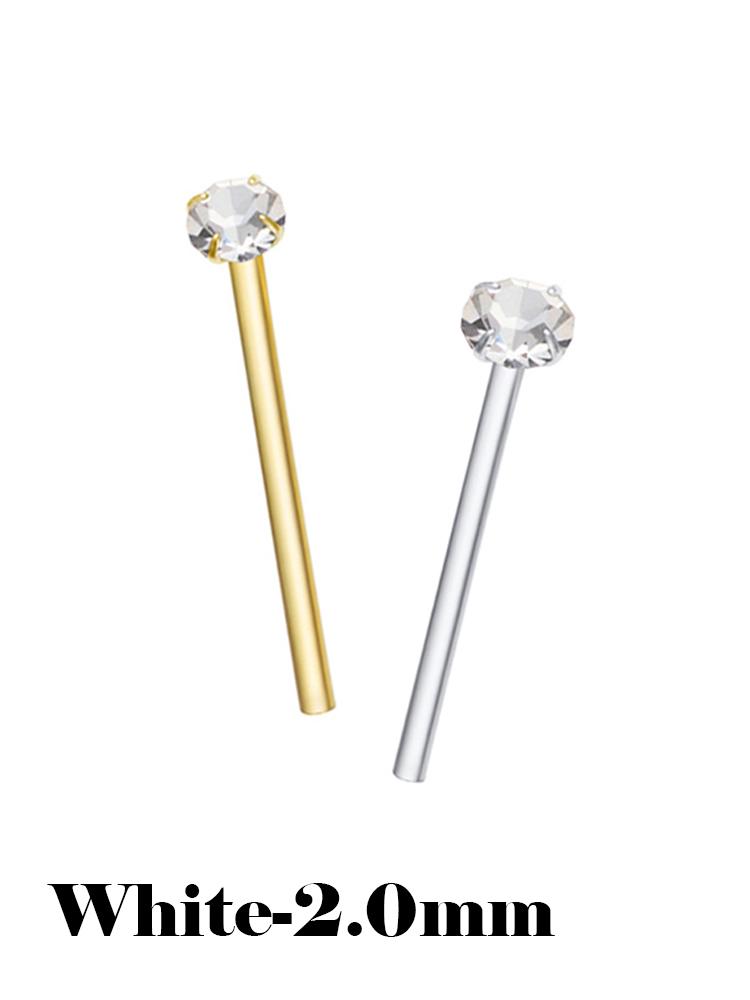 925 Silver Crystal Different Size Nose Studs Nose Piercing Body Jewelry Piercing Nez Pircing Nariz Joyería Corporal