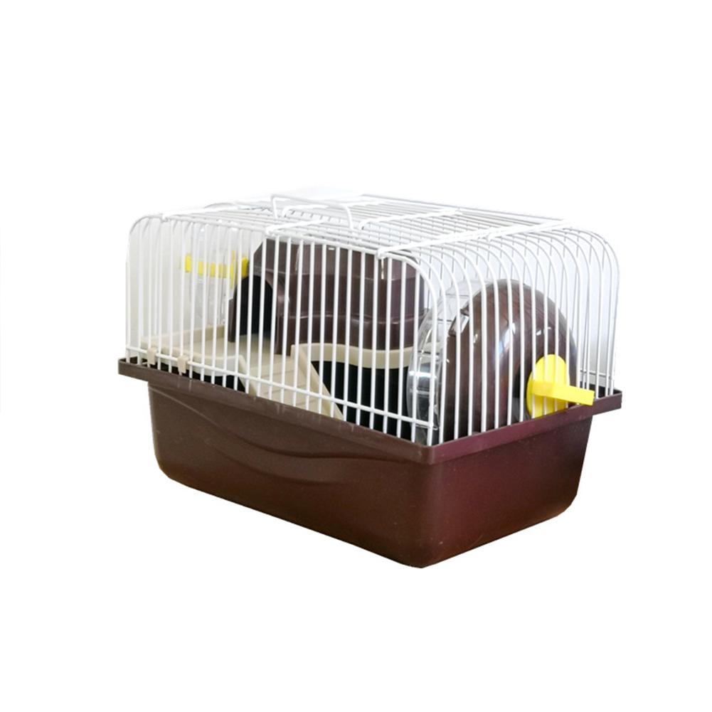 Double Layer Villa Shape Pet Cage with Running Wheel Feeding Bowl for Hamster