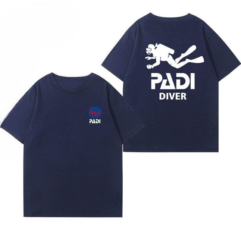PADI Diving Instructors Cotton Tshirt From CMAS World Diving Association Unisexs Clothing Womens Clothing 2026 Summer T Shirt