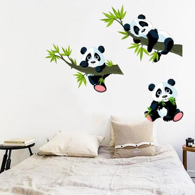 Pegatina de Pared Color Hoja de Bambú Panda para el Hogar de 40x60cm Pegatina Decorativa para Dormitorio Espacio del Sofá