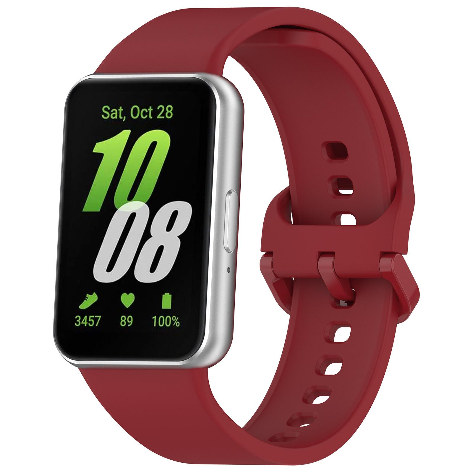 

Спортивный силиконовый ремешок для Samsung Galaxy Fit 3 Браслет для умных часов Резиновый браслет Correa для Samsung Galaxy Fit3 Ремешки Аксессуары for Galaxy Fit 3 красный
