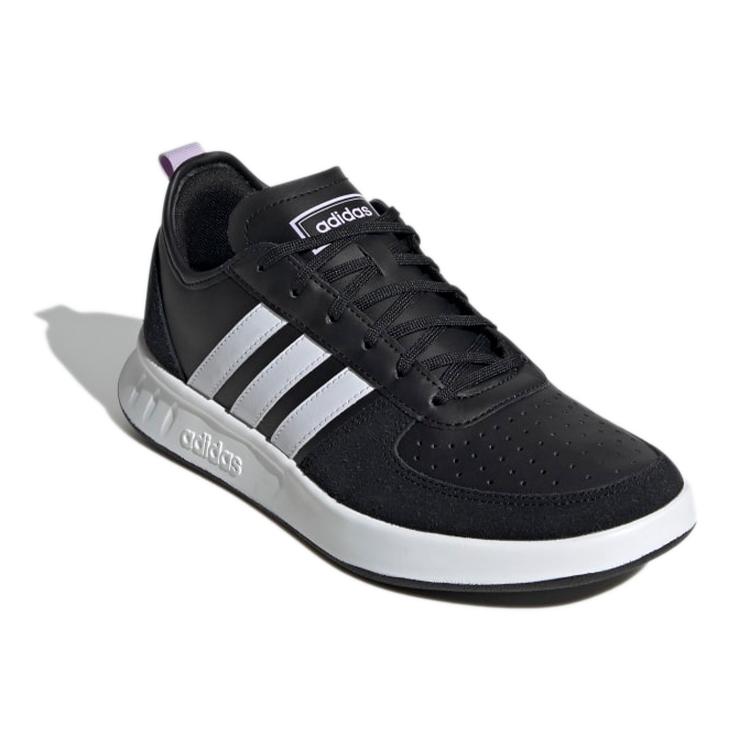 Adidas Court 80s Core Black Cloud White Purple Tint Women's (Unisex) Tennis Shoes FW9178