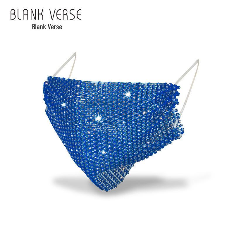 Trendy Rhinestone Face Mask - Vibrant Summer Collection