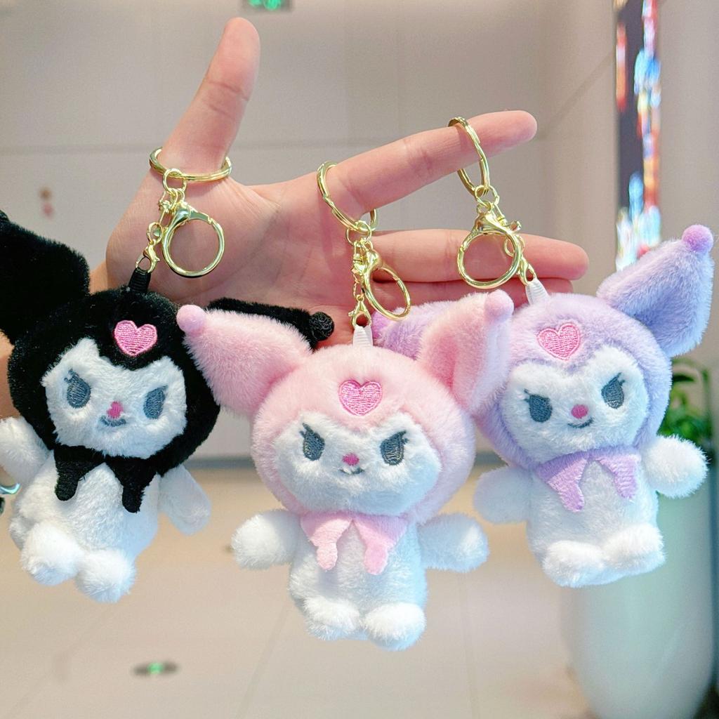 Cute Big Ear Cartoon Plush Doll Pendant Car Keychain Backpack Charm Trendy Toy