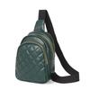 2026 Women's Textured PU Chest Bag: Fashion Diamond Lattice with Wide Shoulder Strap for Casual Wear