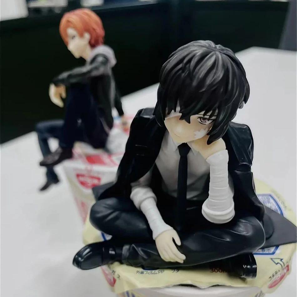 12cm Bungo Stray Dogs Dazai Osamu Nudelpresse Modell Japanischer Zeichentrickfiguren Sammlung Niedliche Dekoration Spielzeug Ornamente Geschenk