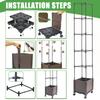 62.2 Inch Raised Garden Bed With Tomato Planter Cage For Outdoor Patio Greenhouse Gardening Climbing Vegetables