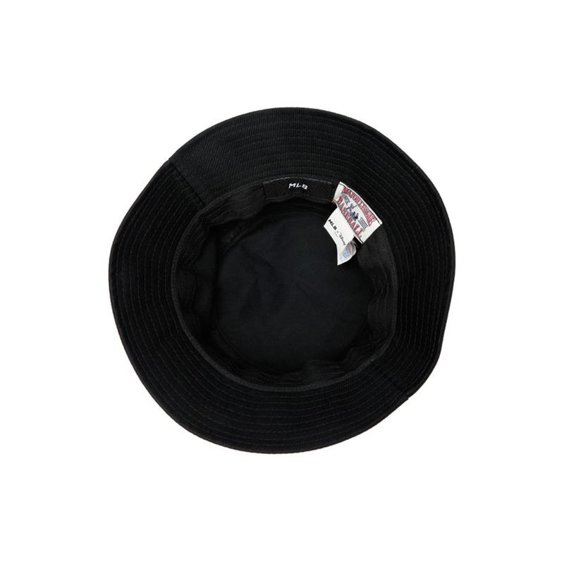 MLB Letter Embroidery Printing Nylon Fisherman Hat Same Style for Men and Women Black 57 Without Packaging