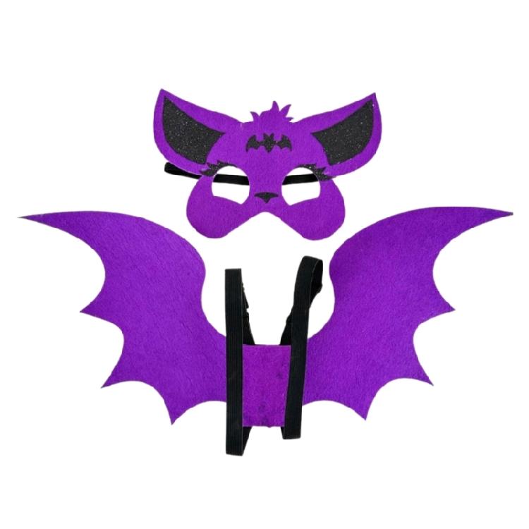 Костюм летучей мыши Набор для Хэллоуина Наряды летучей мыши Аксессуары для взрослых и детей, включая крылья летучей мыши, маску летучей мыши