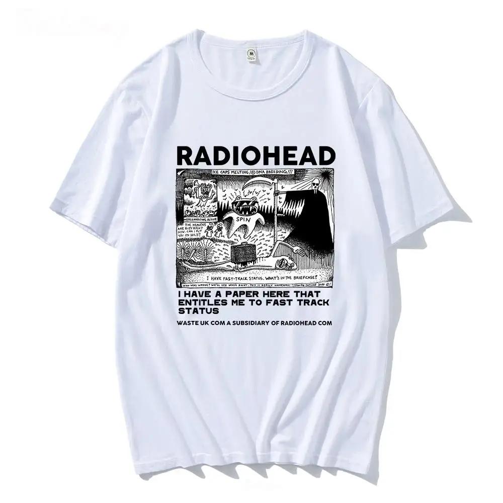 Radiohead Graphic Unisex Print TShirt Hip Hop Rock Band T Shirt Fashion Casual Crew Neck Short Sleeve Plus Size T Shirt Unisex Tee