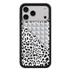 New Wildflower 3D Silver Solid Rivet Leopard Phone Case For iPhone 15 13 12 14 17 16 Pro Max Plus Fashion Flower Rivet Wf Cover