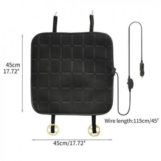 Car Universal Heated Seat Cover Cushion Warmer Front Rear Heating Warming Pad