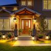 Solar Lanterns Outdoor Waterproof Metal Hanging Lights with Hooks Auto On/Off Warm Lighting for Porch Garden Yard Pathway Patio Landscape Decor