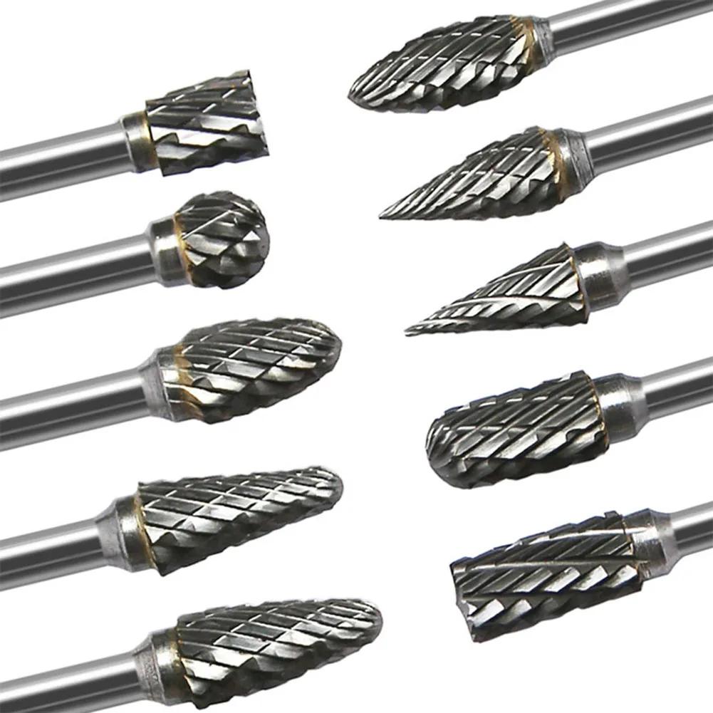 1pc 3x6mm Tungsten Carbide Burrs Rotary Drills Die Grinder Carving Bits Double Cut Tungsten Steel Grinding Head Hard Alloy Files