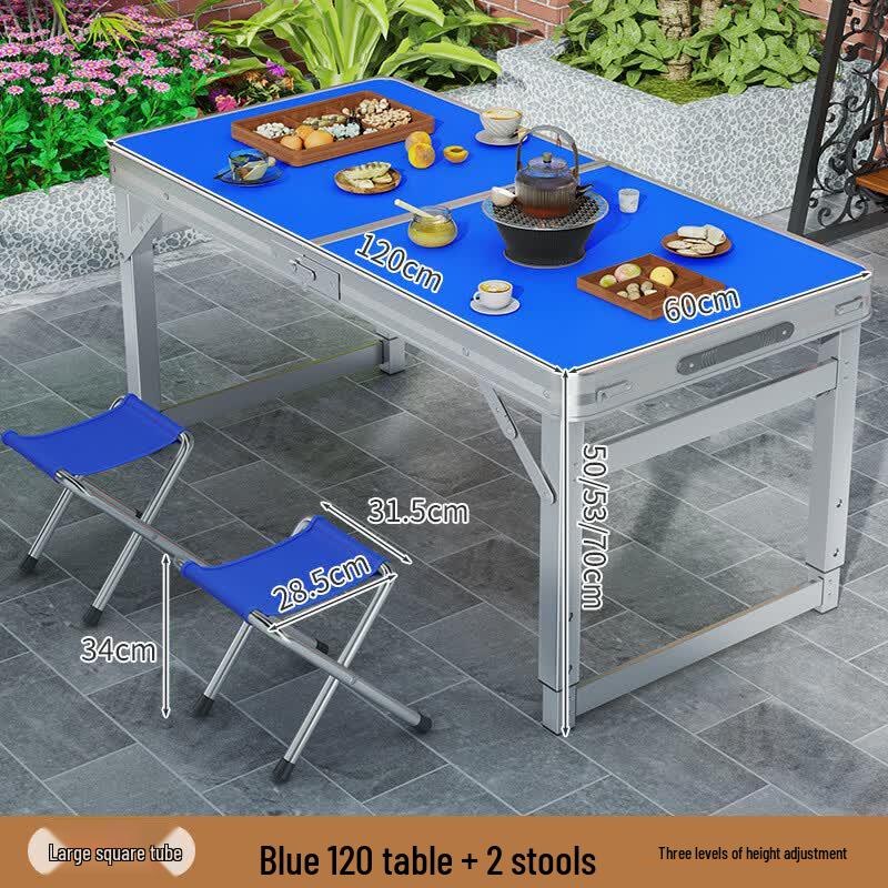 Portable Outdoor Aluminum Table with Stools