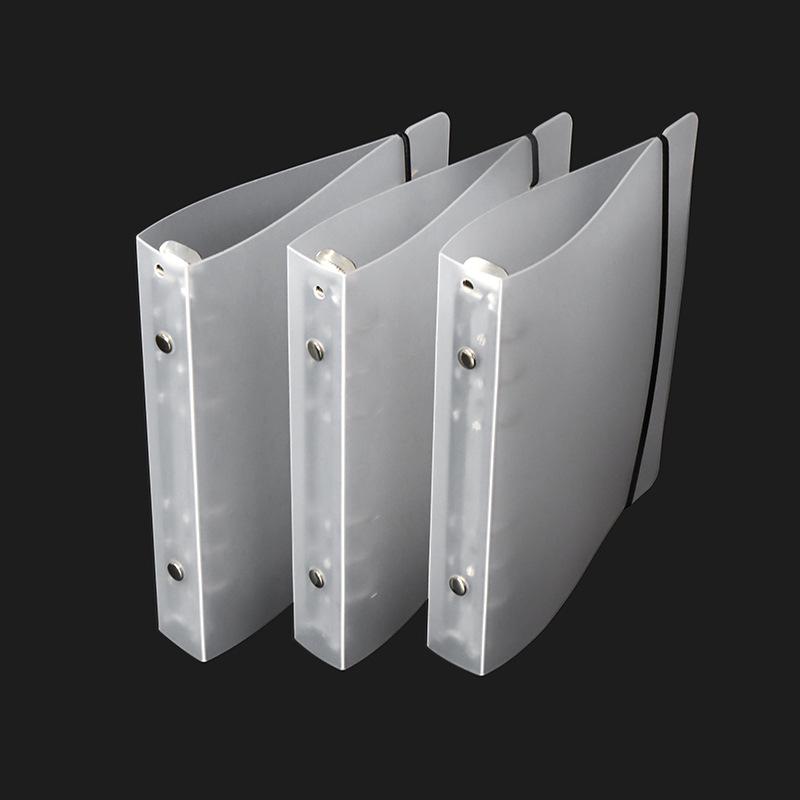 Frosted A6 PP Loose-Leaf Folder: Six-Hole Transparent Document Holder & Planner
