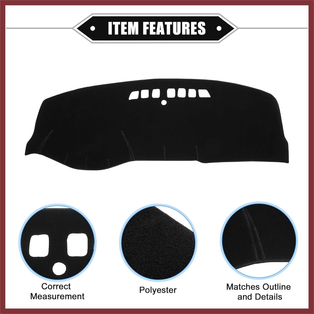 Car Dashboard Cover Mat Compatible for Buick LaCrosse 2005-2008, Protective Polyester Black Center Console Interior Trim Dash Board Mat Replace Parts