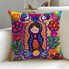 art theme Cartoon Virgin Mary Art Cushion Cover Soft & Easy-Wash Pillow Case – Versatile for Couch, Bed, Travel and Office