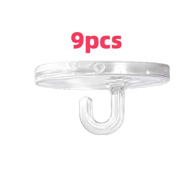 9/18Pcs Ceiling Hanging Mini Hook Self Adhesive No Drilling, Traceless Storage Hooks, Multi-Purpose For Bedroom Dormitor