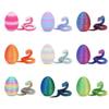 Creative 3D Printed Snake Snake Egg Candy Color Animal Simulation Model Rotatable Gradient Flower Luminous Snake Ornament