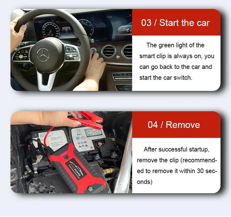 Outdoor Car Jump Starter & Power Bank: 12V High-Capacity Battery for Strong Emergency Starts
