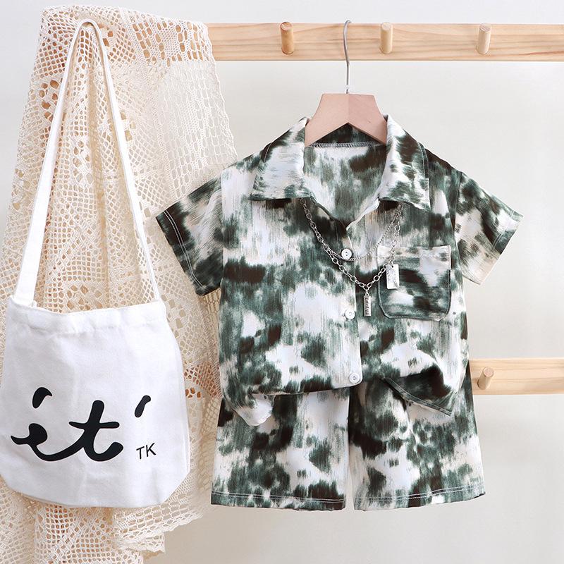 Children's Short-sleeved Short Pants And Shirt Set - Summer Boys' Casual Outfit