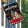 1pcs Winter Christmas, Red Trucks and Snowmen, Christmas Tree, Gifts, Fireworks (2) - FlagDouble-sided Garden Flag Courtyard Decoration, Outdoor Decor