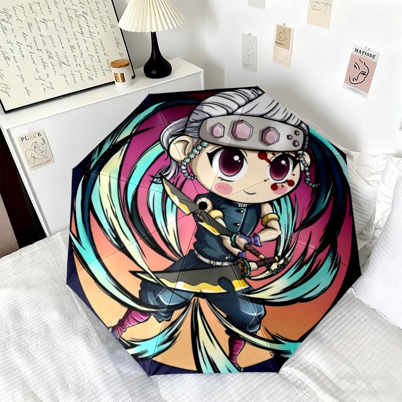 Japanese-style Cartoon Demon Slayer Kamado Tanjiro & Kamado Nezuko Umbrella Including Home Travel and Outdoor Activities Multi Functional Umbrella 2