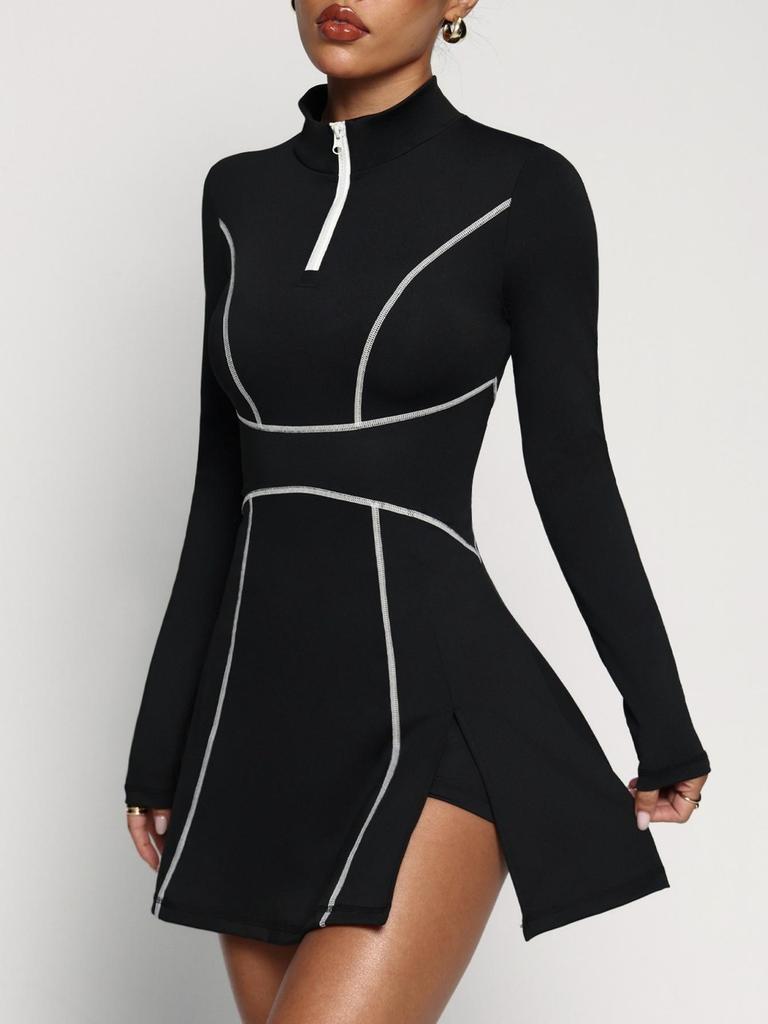 Women's High-Waist Sports Skort: Spring/Summer Casual Fitness Tennis Skirt