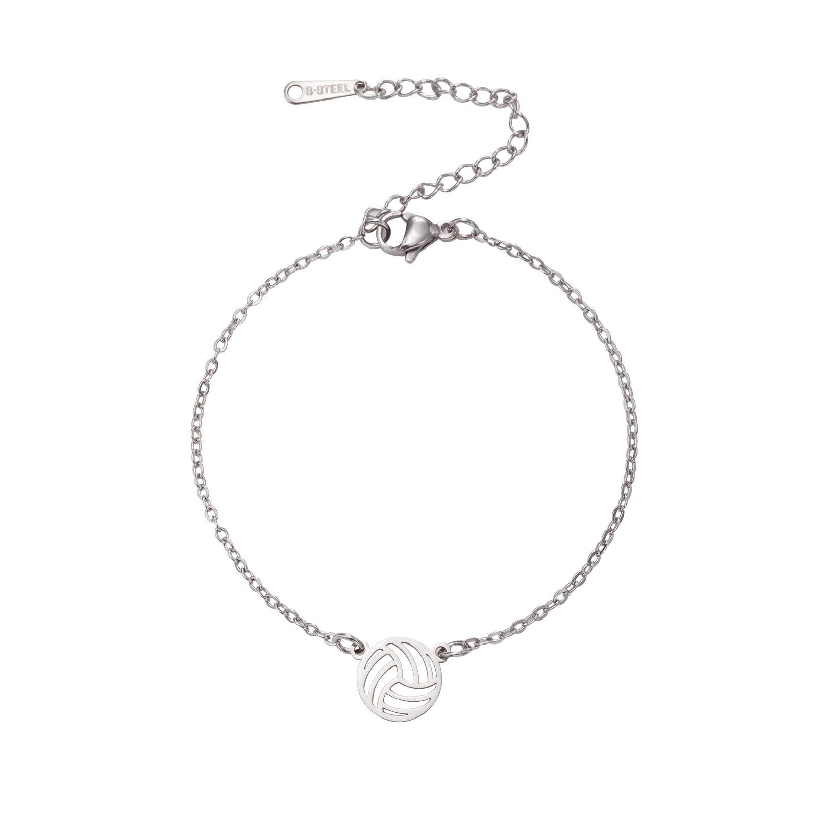 

Beach Volleyball Bracelet With Hollow Ball Pendant Unisex Fashion Jewelry Gift