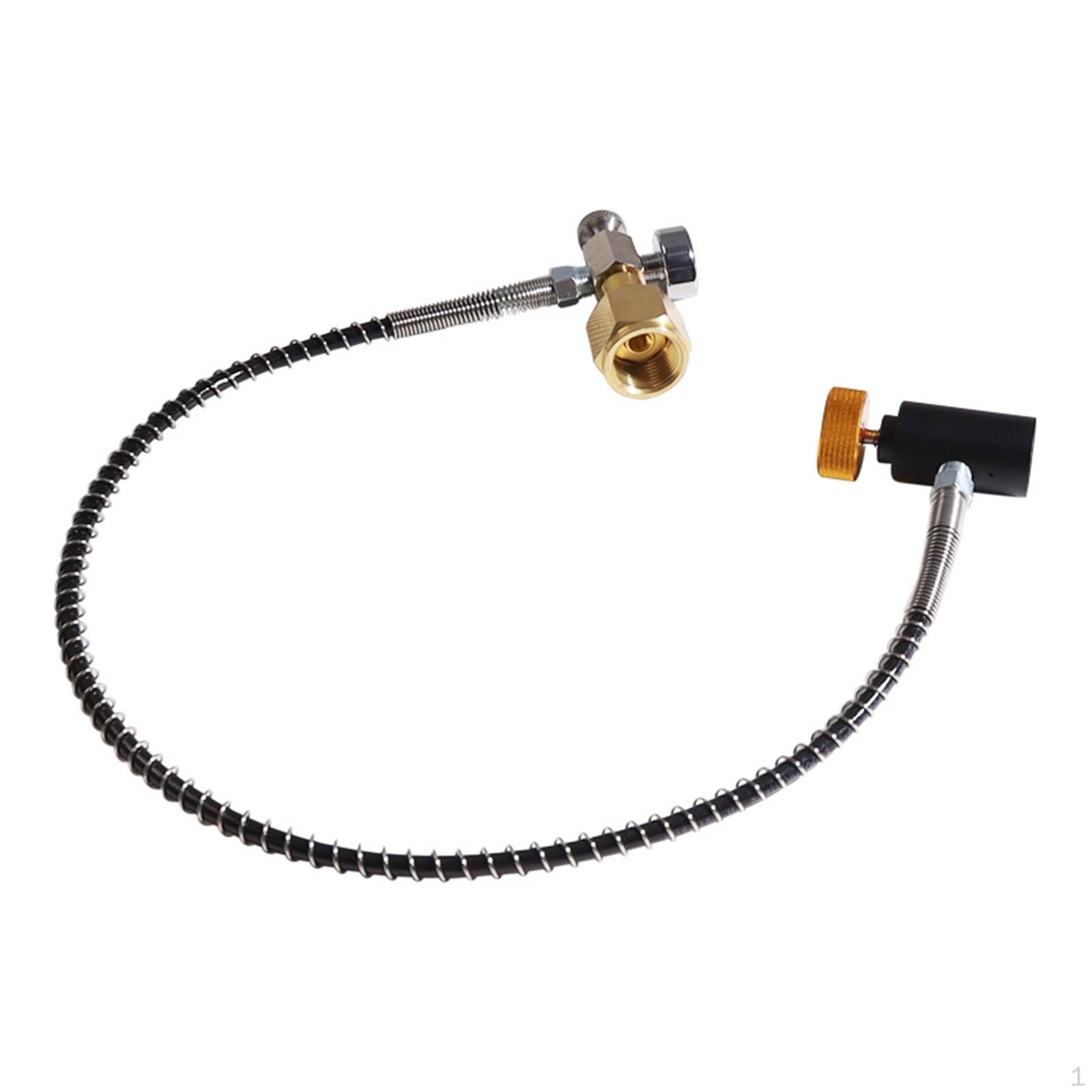 

CO2 Cylinder Refill Adapter Accessories 24in Hose BP 1600Bar valve Filling Soda Tank, WP 6 4 CGA320