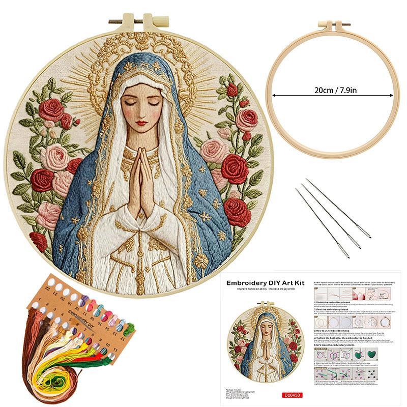 1Pc 20X20Cm Religion Embroidery Starter Kit Diy Kit Diy Embroidery Kit Manualidades Sewing Art