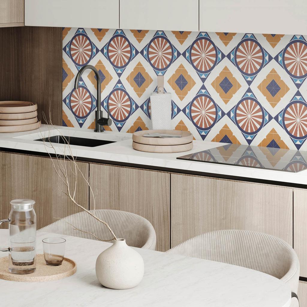 Self-Adhesive Vinyl Panel With Print 100x50 cm Geometric Pattern with Circles