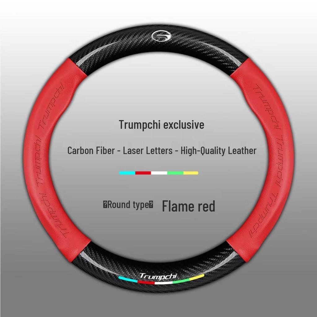 Genuine Leather Steering Wheel Cover for GAC Trumpchi GS4 GS3 GS5 AION V S Mei 580 GA4 GA6