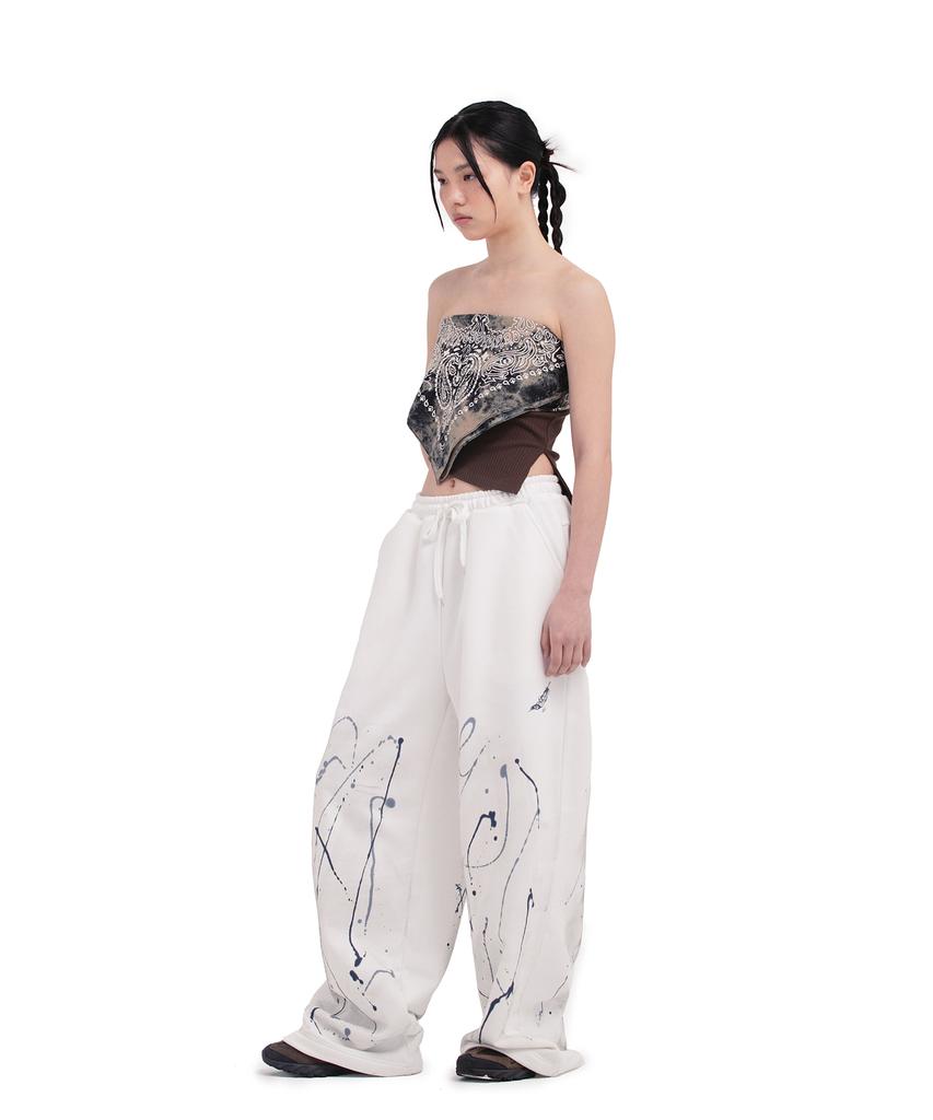 Depeugameoncheu Feather Painting Pants [White]