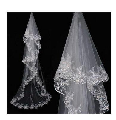 Elegant European & American Lace Bridal Veil - High-End Princess Wedding Veil