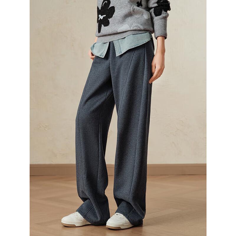 Jiuzi Annacole Women's Quiet Luxury Banana-Fit Elastic Waist Sweatpants