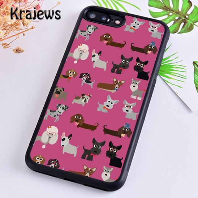 Krajews Dackel und Blume Weiche Handyhülle Abdeckung für iPhone 14 5 6s 7 8 plus XR XS 11 12 13 pro max Samsung S21 S22ultra Plus