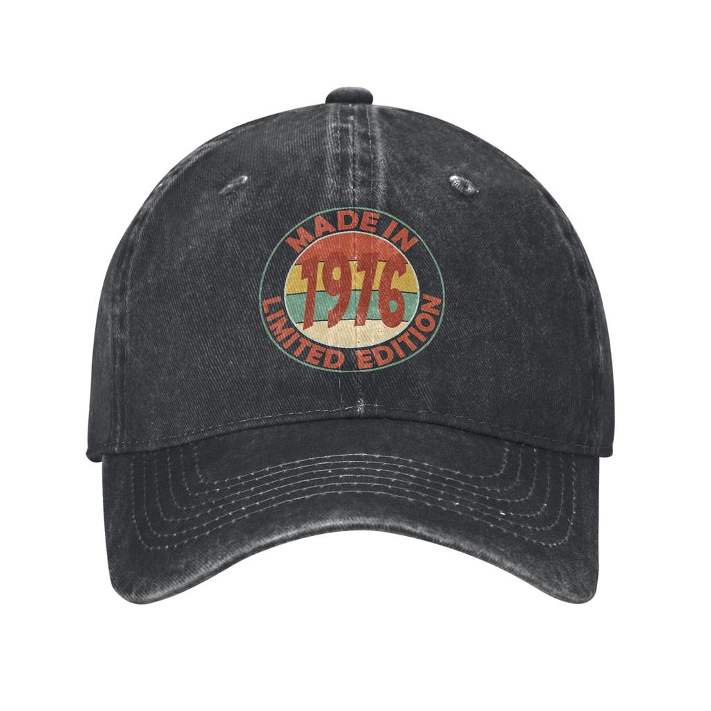 Mężczyźni Kobiety Urodzeni w 1976 roku vintage wiek 50 lat zabawny 50. urodziny Czapka Akcesoria Czapka z daszkiem Vintage Snapback Hat