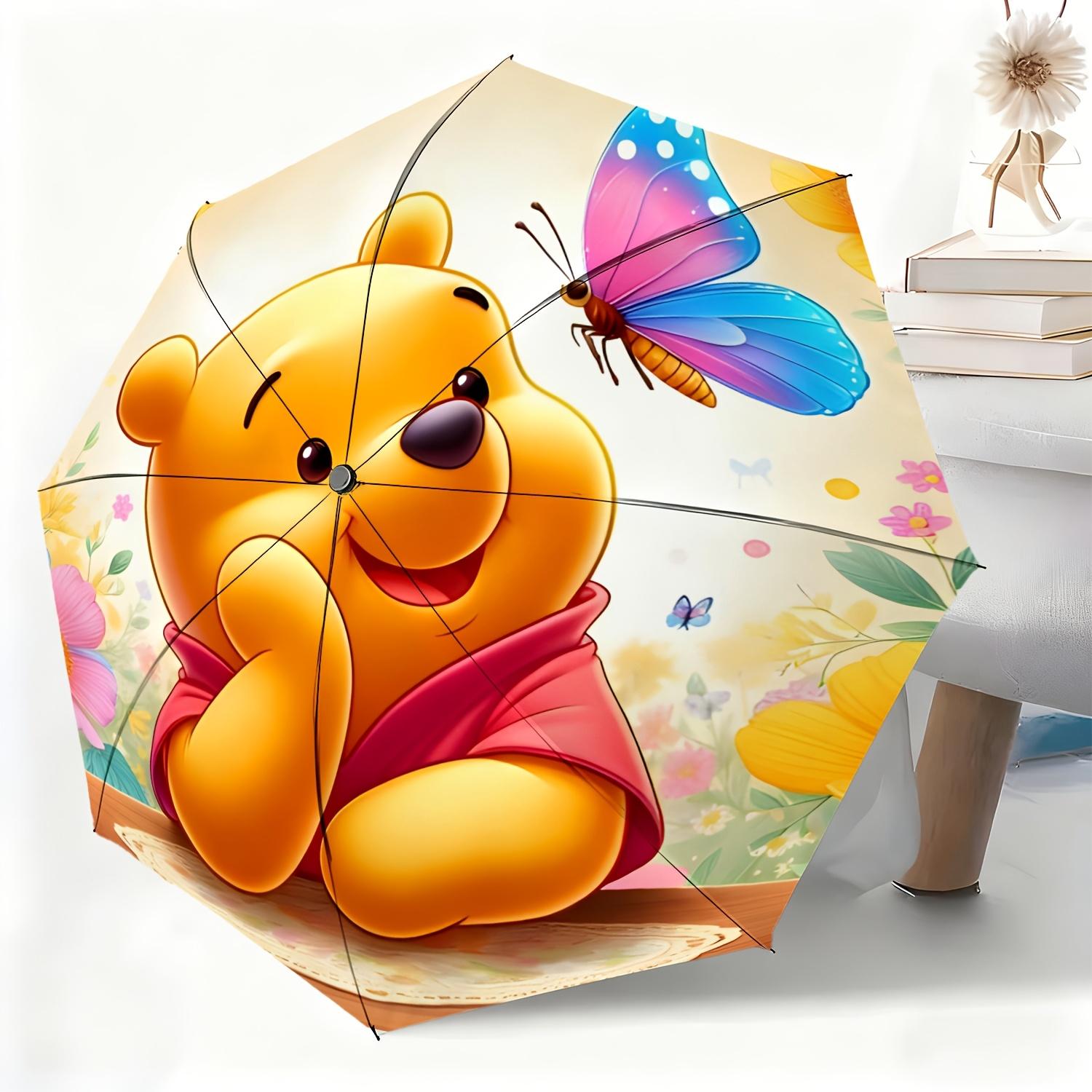 

A Fully Automatic Umbrella Featuring The Disney-Authorized Winnie The Pooh Cartoon Character, Suitable for All Occasions As a (as the picture,Iron&8K)