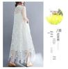 Retro Embroidered Lace Sleeveless Vest Dress Set - Plus Size, Hollow-Out, Two-Piece, Summer Loose Fit.