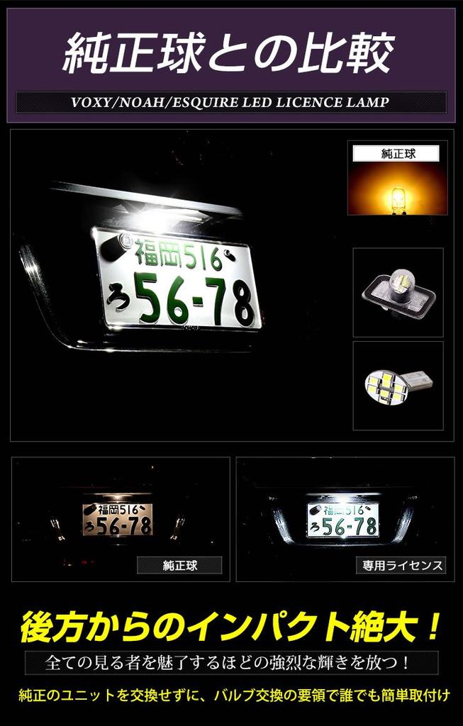 YOURS Yf807-4102 Rumi Tank Tall Justy Dedicated LED License Lamp with 8 High Brightness LED Tips (2) M