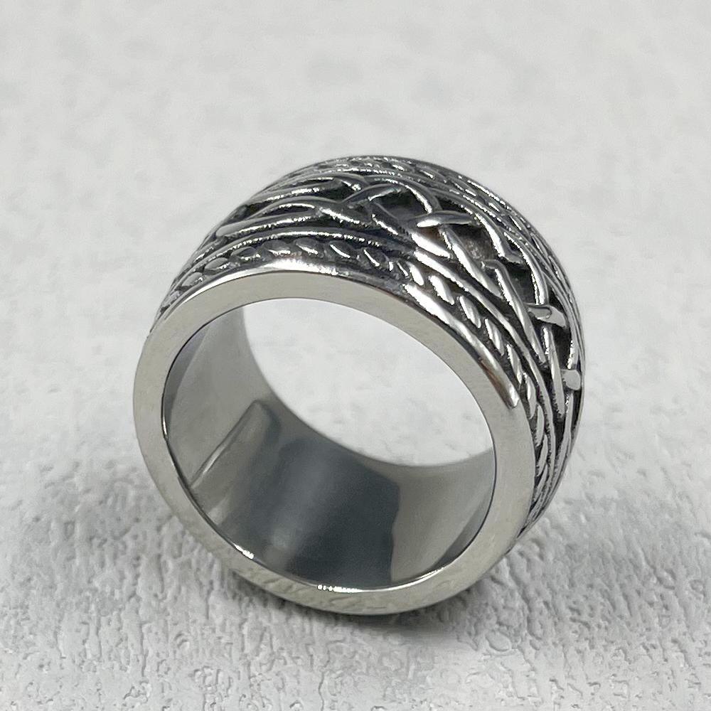 Anello runa vichinga cool in acciaio inossidabile 316L liscio moda popolare nord europa regalo amuleto