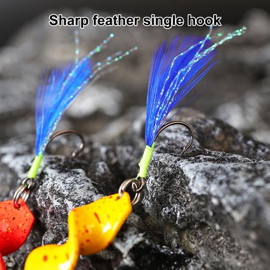 5Pcs Fishing Metal Spinners Lures with Sharp Hooks 360-Degree Rotating Wobbler Jigging Spoon Lures Fishing Accessories