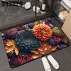 3D Flower Floor Mat for Bathroom and Toilet Water Absorption Anti Slip Quick Drying Foot Mat