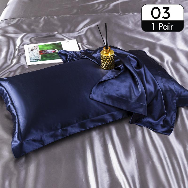 

1 Pair Natural Mulberry Satin Pillow Case Anti-wrinkle Extra Soft Skin-friendly Pillowcase Real Silk Protect Hair Pillow Case 48x74cm